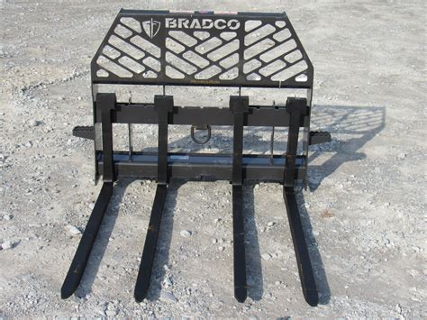 skid steer fork for block|fork attachment for skid steer.